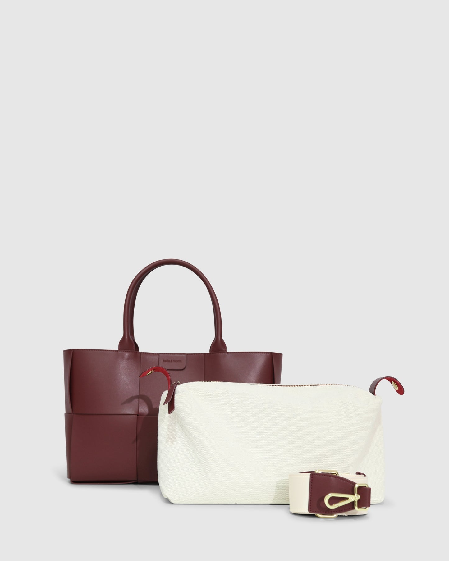 Long Way Home Woven Tote - Burgundy