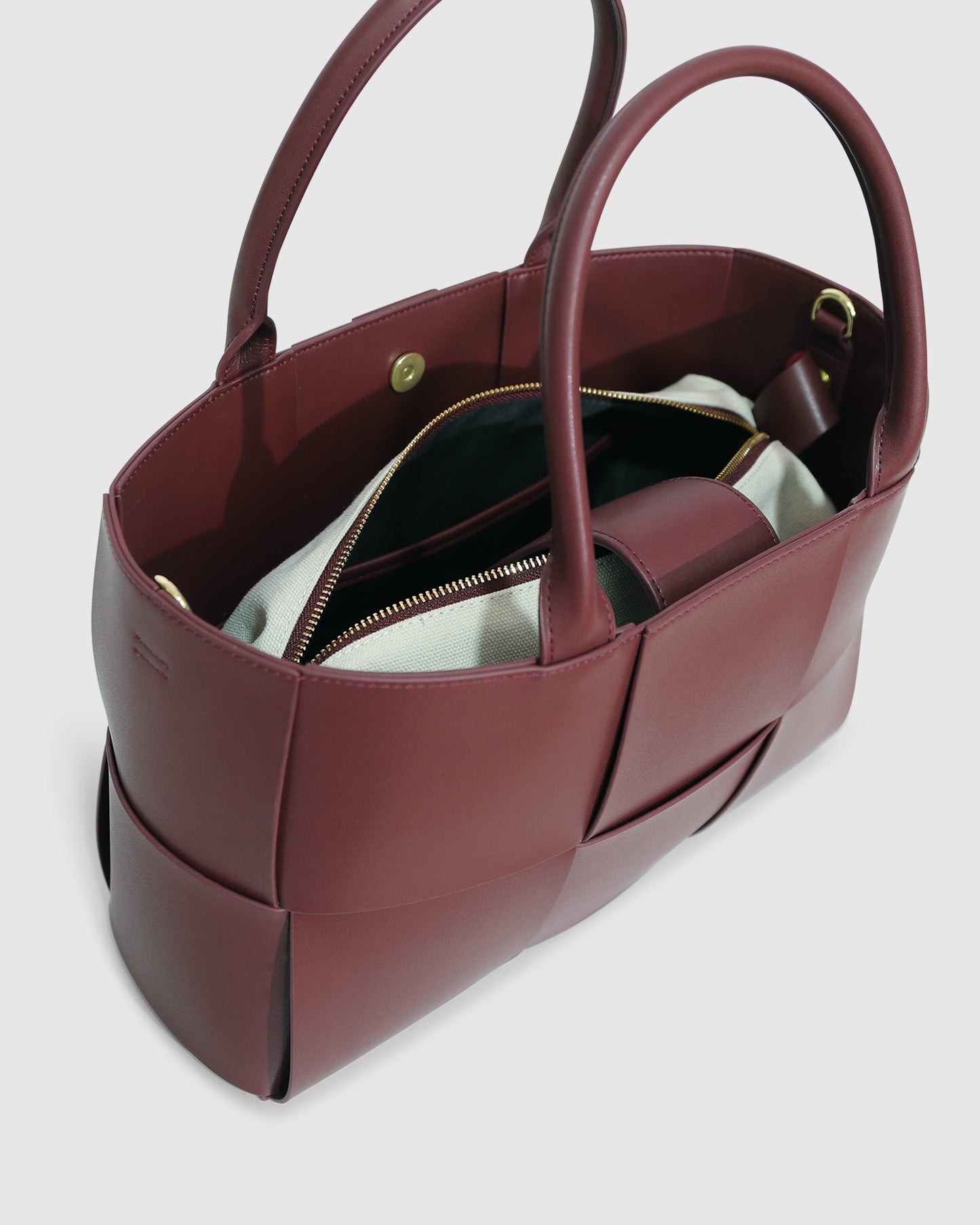 Long Way Home Woven Tote - Burgundy