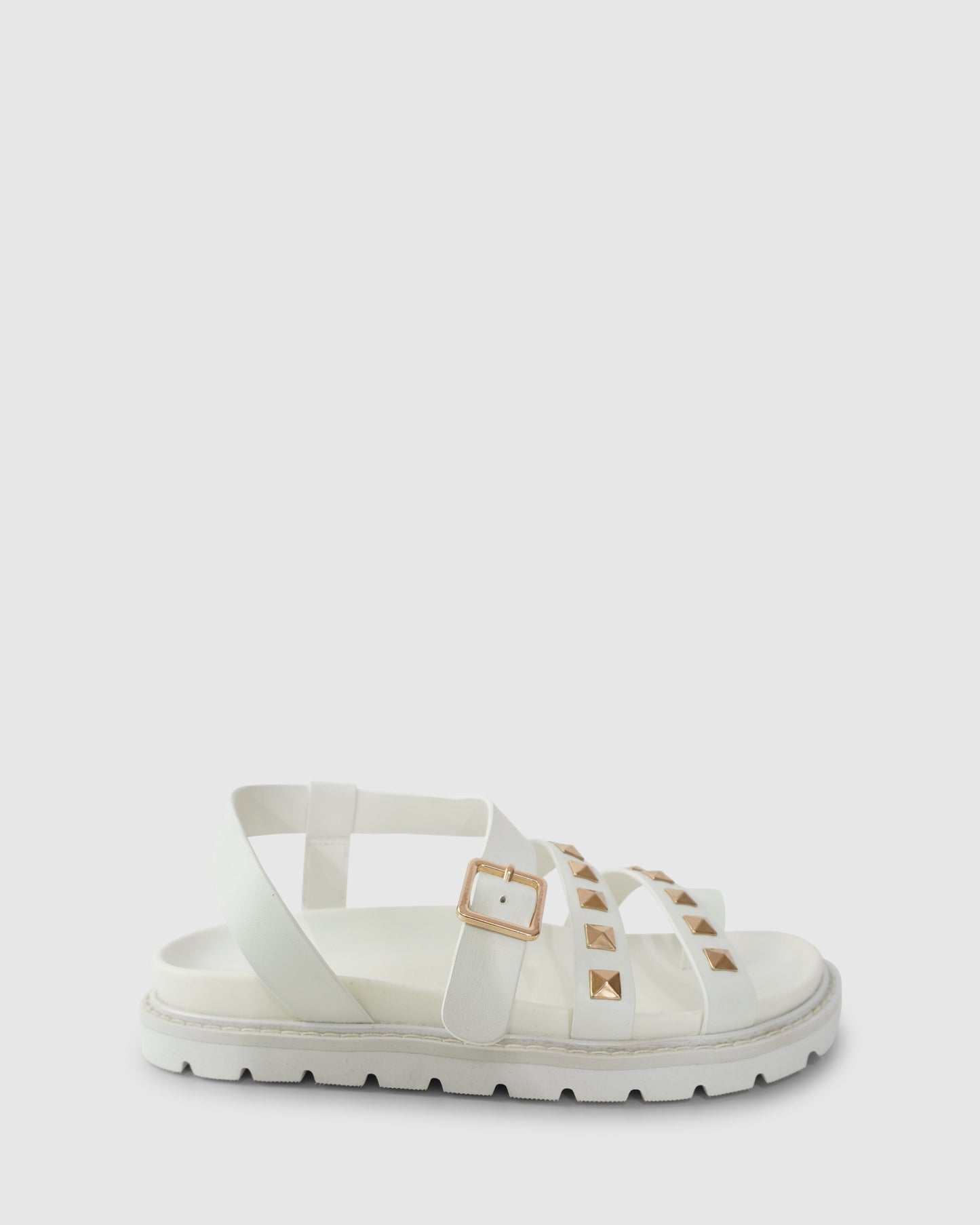 Morning  Mood Chunky Stud Sandal - Cream