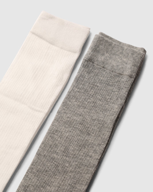 Midnights 2 Pack Socks - White/ Grey