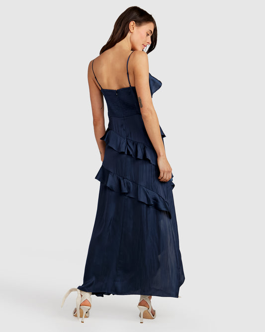 Ocean Eyes Tiered Maxi Dress - Navy