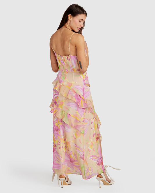 Ocean Eyes Limited Edition SILK Maxi Dress - Floral