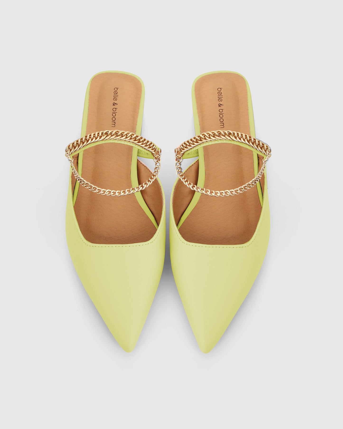 On The Go Leather Flat - Citrus