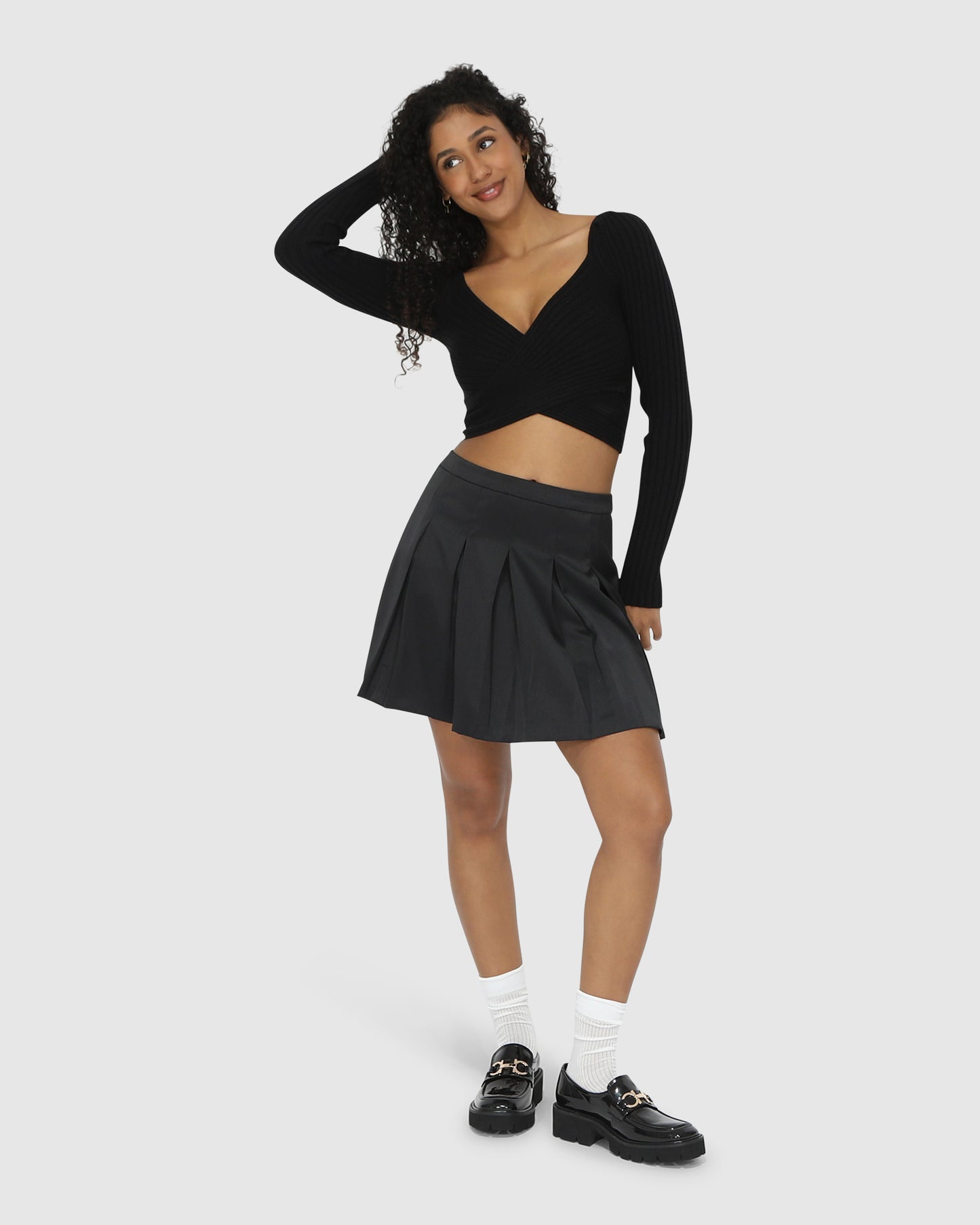 Palm Breeze Tennis Skort - Black