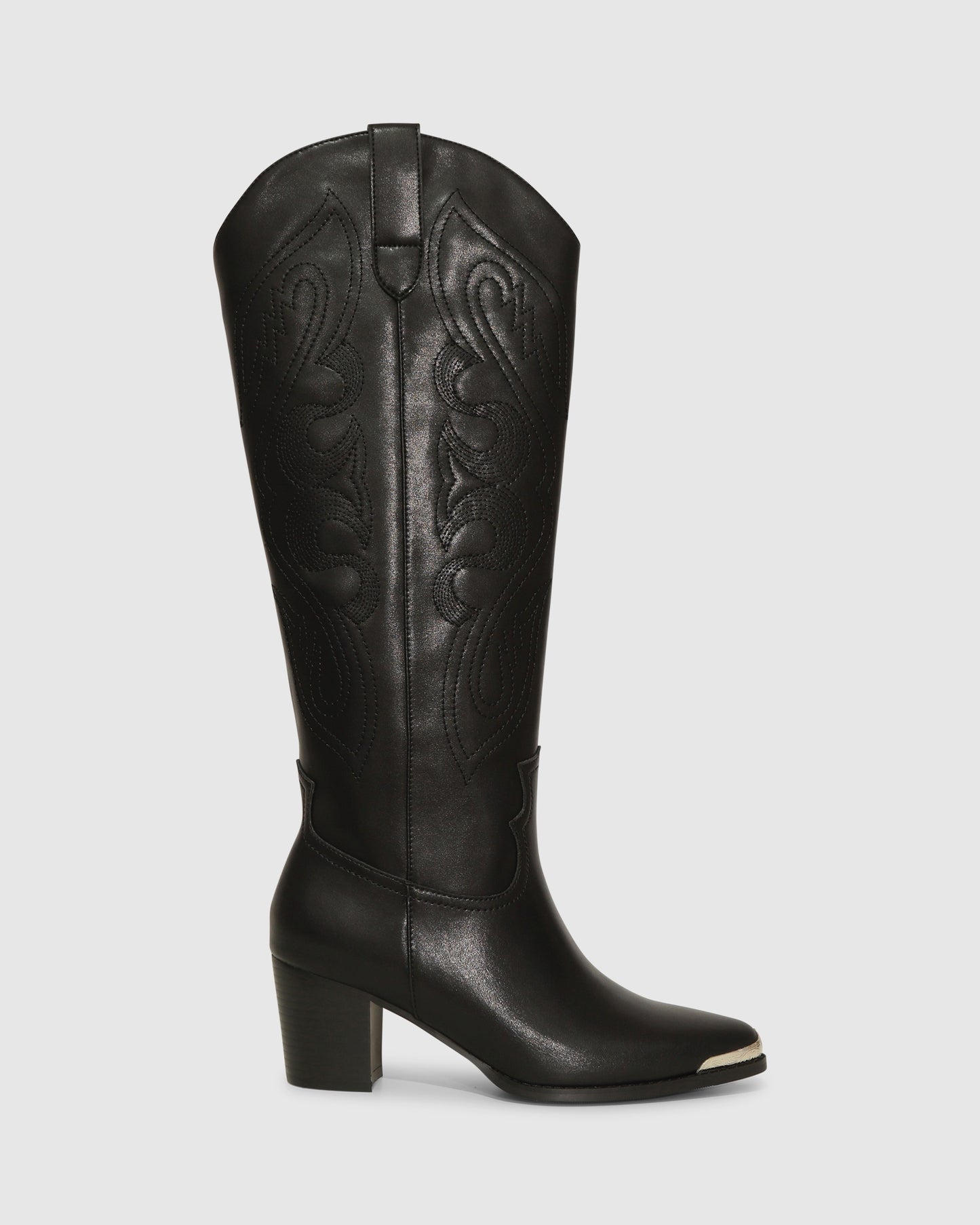 Rebelle Knee High Western Boot - Black