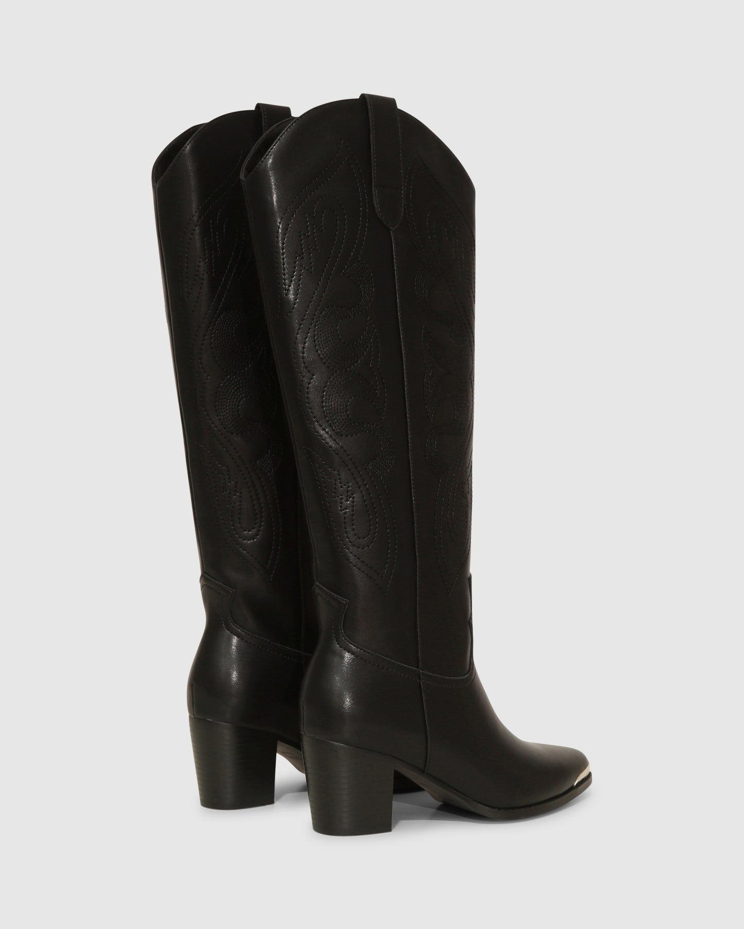 Rebelle Knee High Western Boot - Black