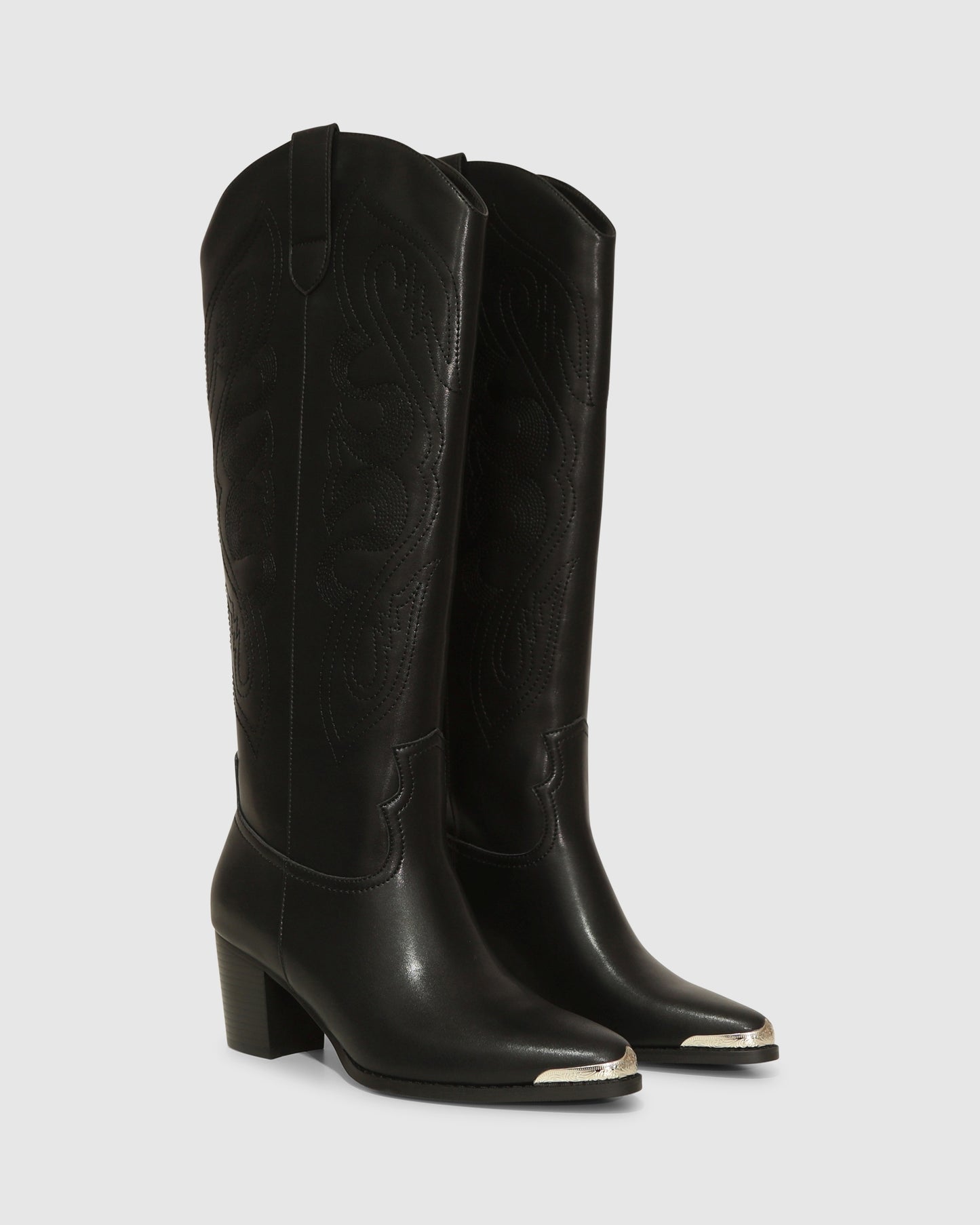 Rebelle Knee High Western Boot - Black