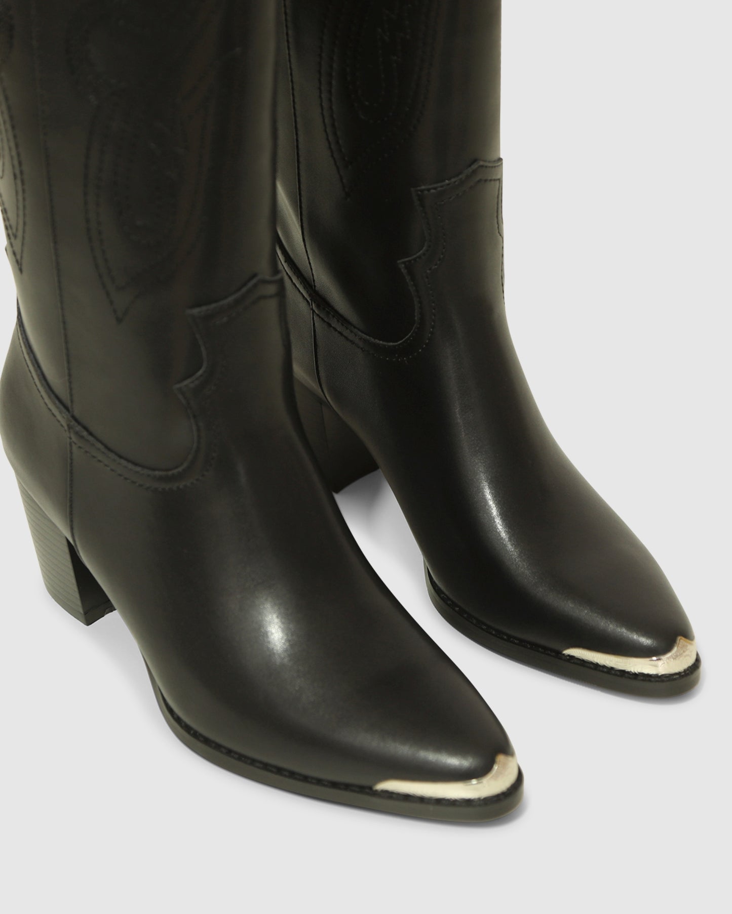 Rebelle Knee High Western Boot - Black