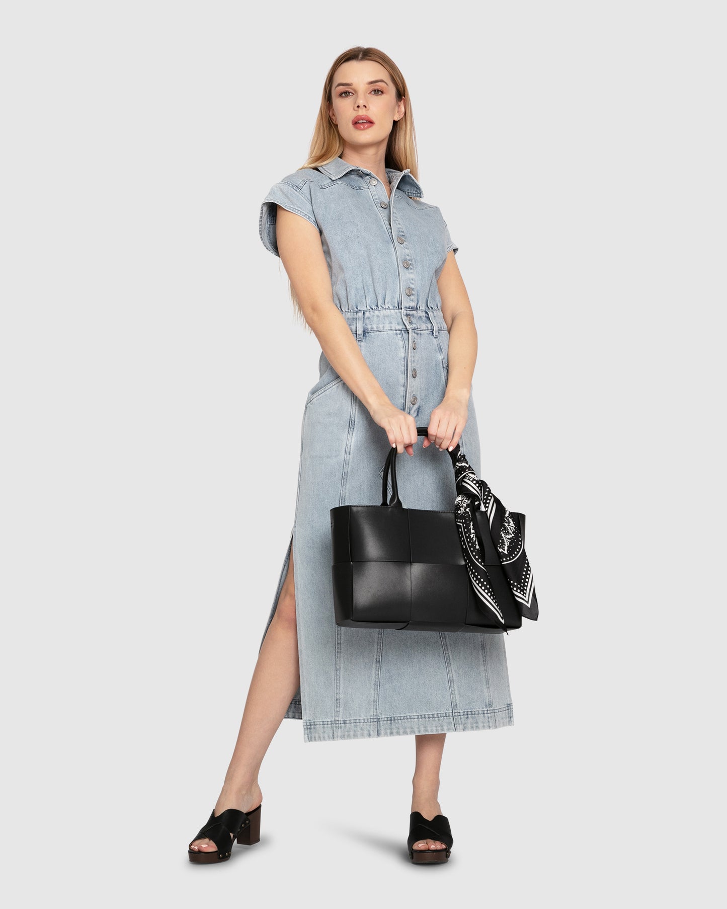 Sundown Denim Midi Shirt Dress