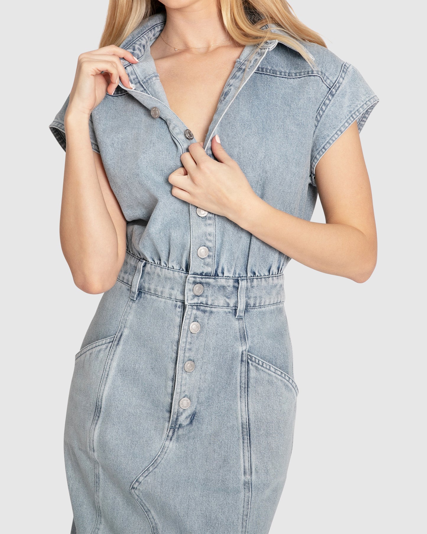 Sundown Denim Midi Shirt Dress