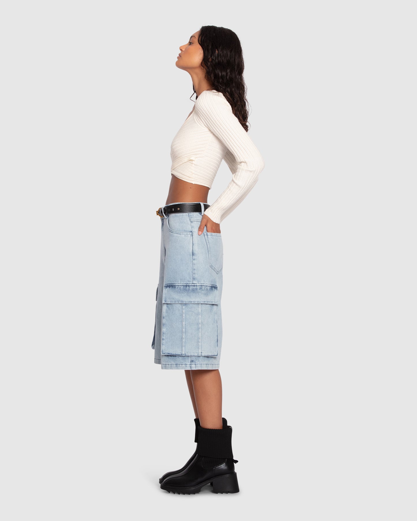 Skater Girl Short - Stonewash