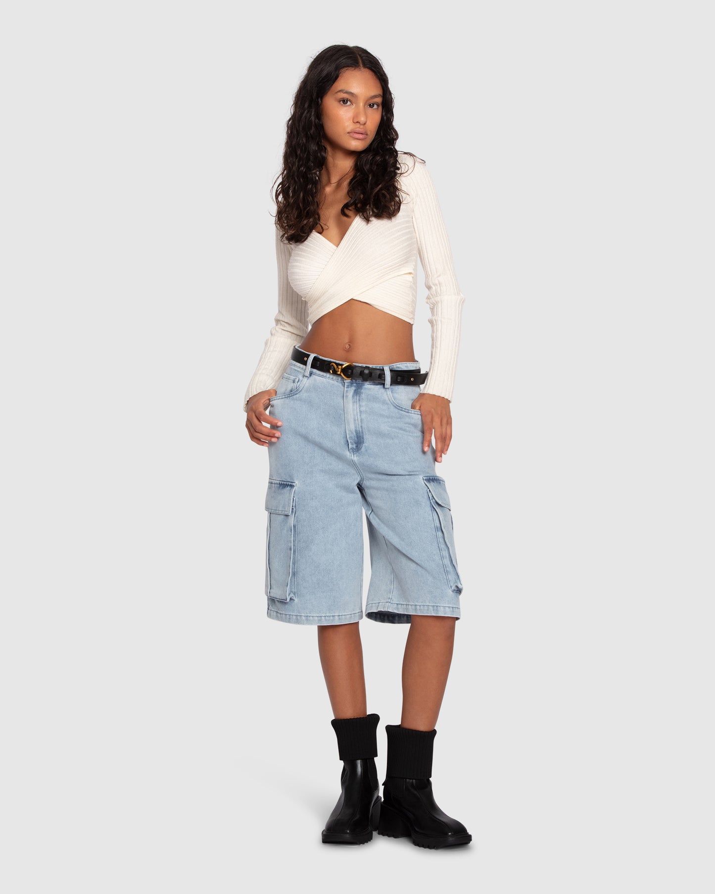 Skater Girl Short - Stonewash