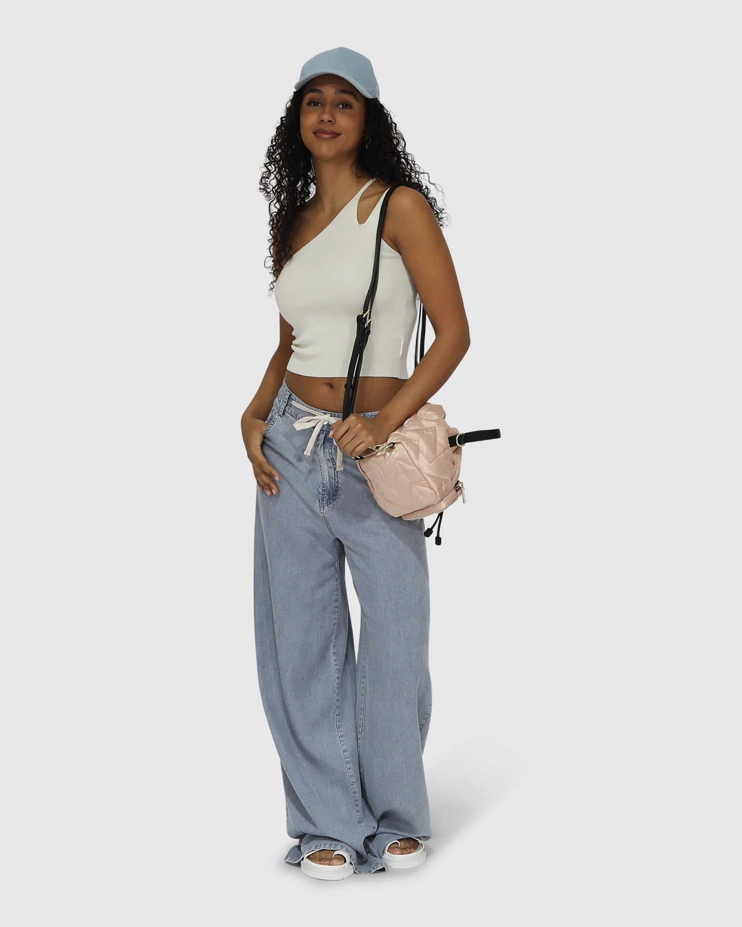 Set On You Wide Leg Pant - Stonewash