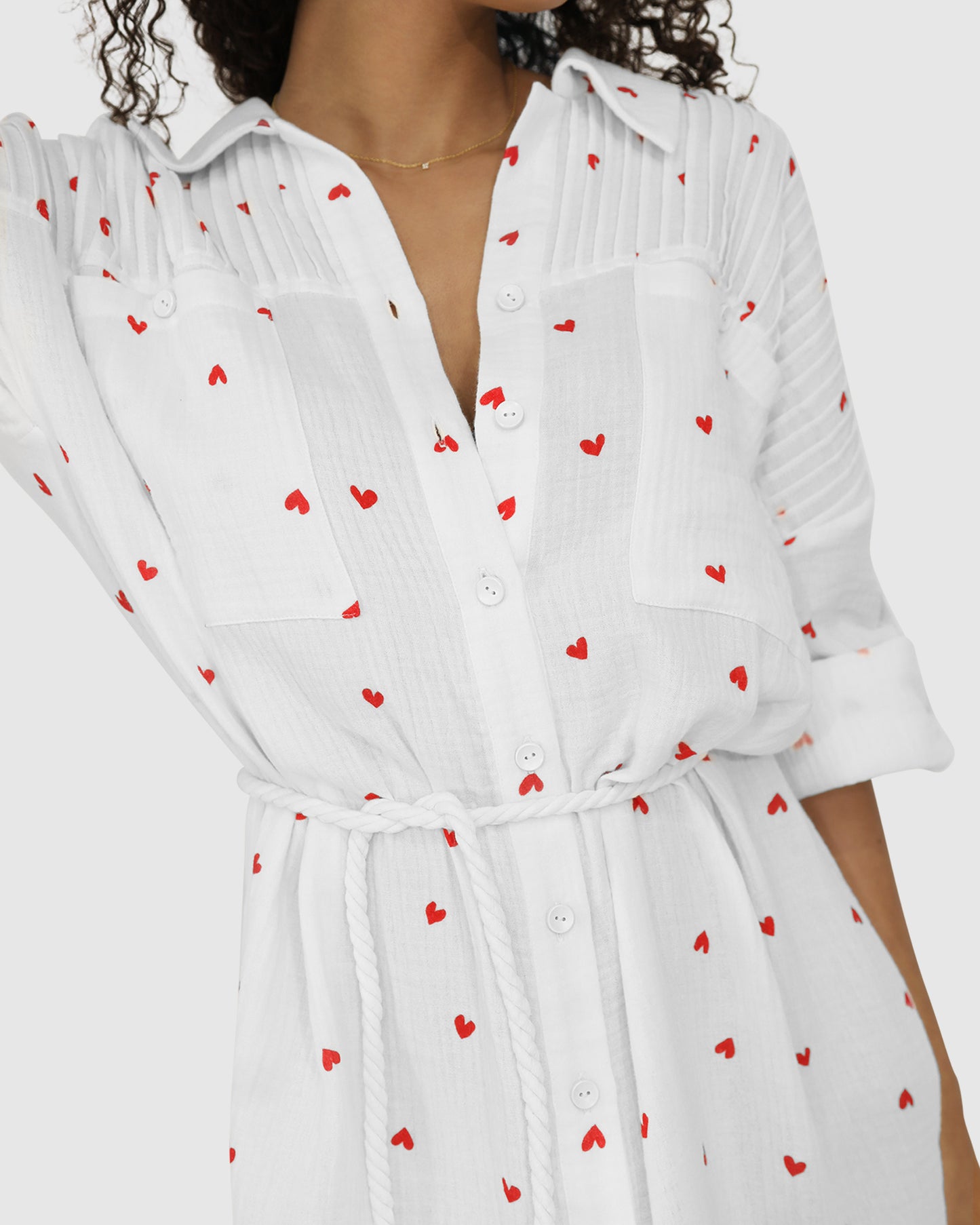 Seven Wonders Maxi Shirt Dress - Cupid