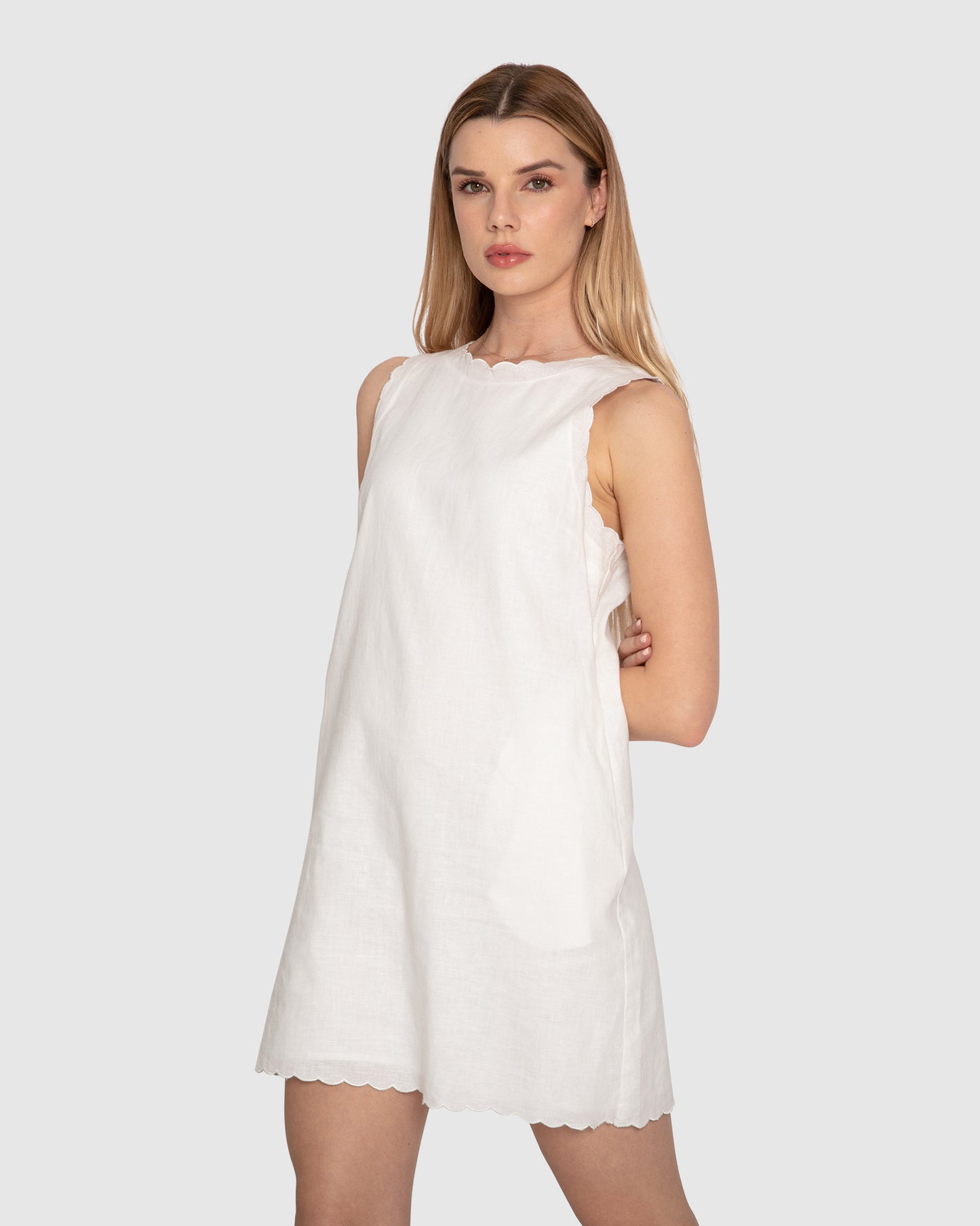 Take A Chance Mini Dress - White