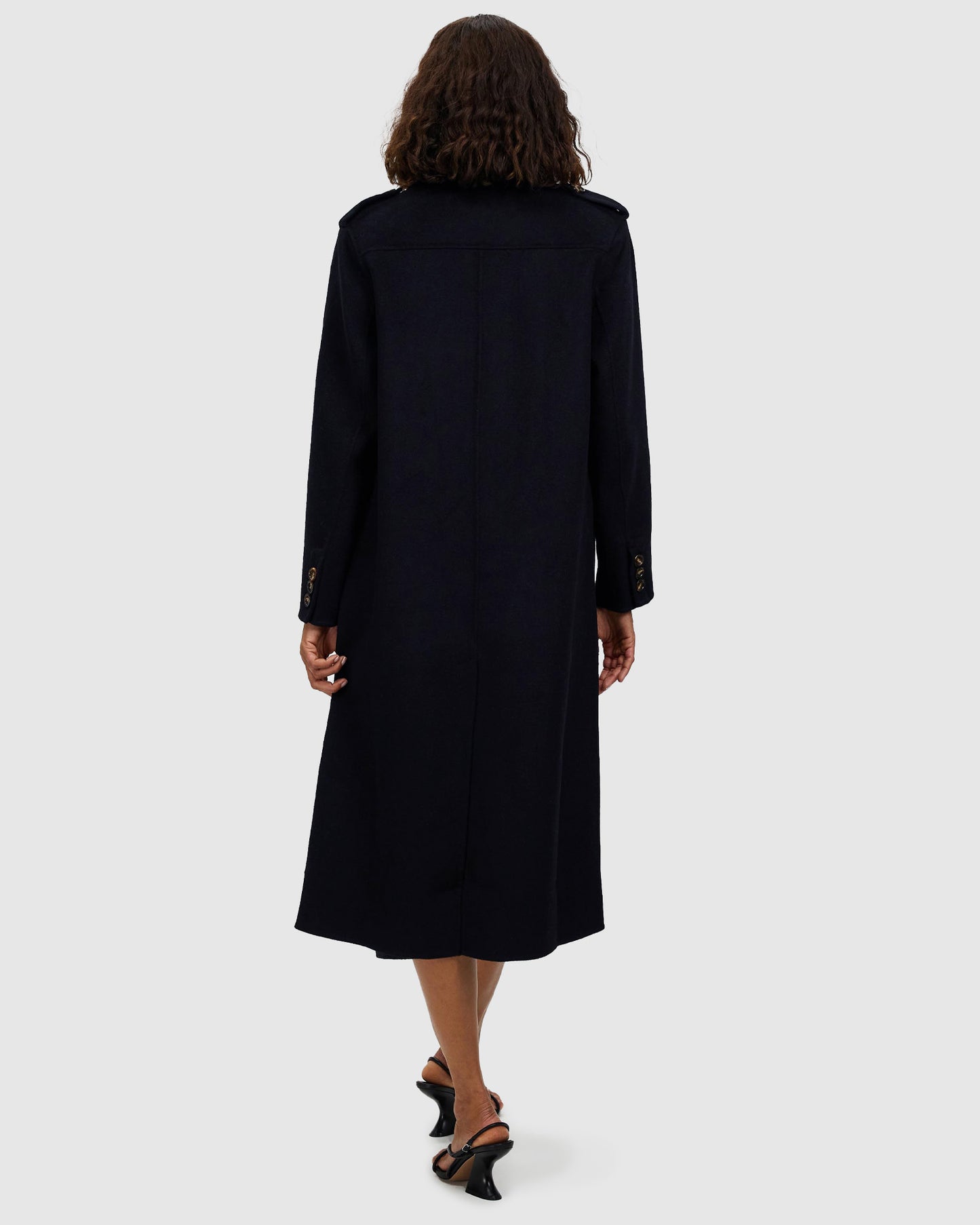 Tainted Love Longline Coat - Navy