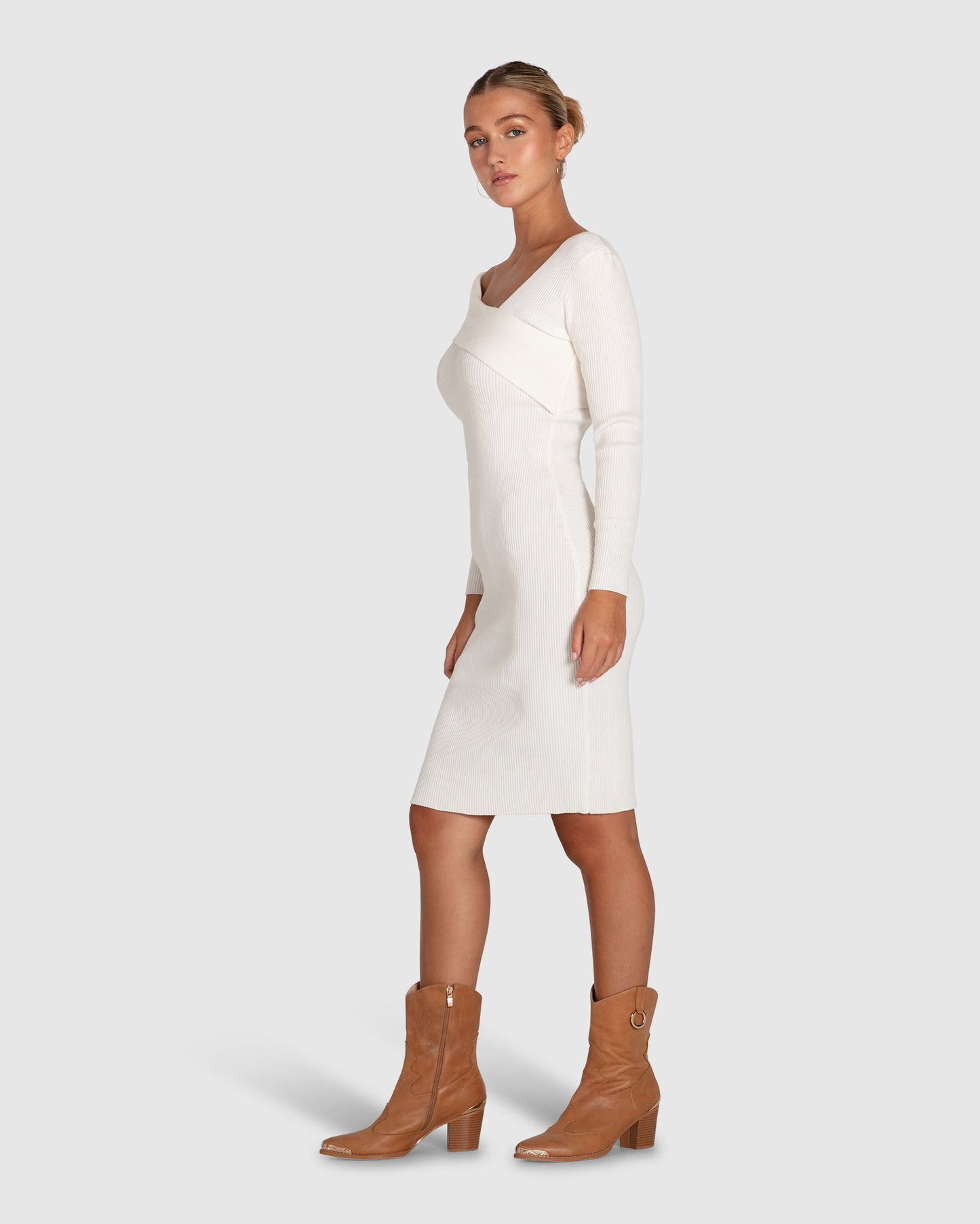 The Way You Move Knit Dress - Cream