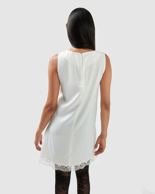 After Party Lace Mini Dress - Off-White