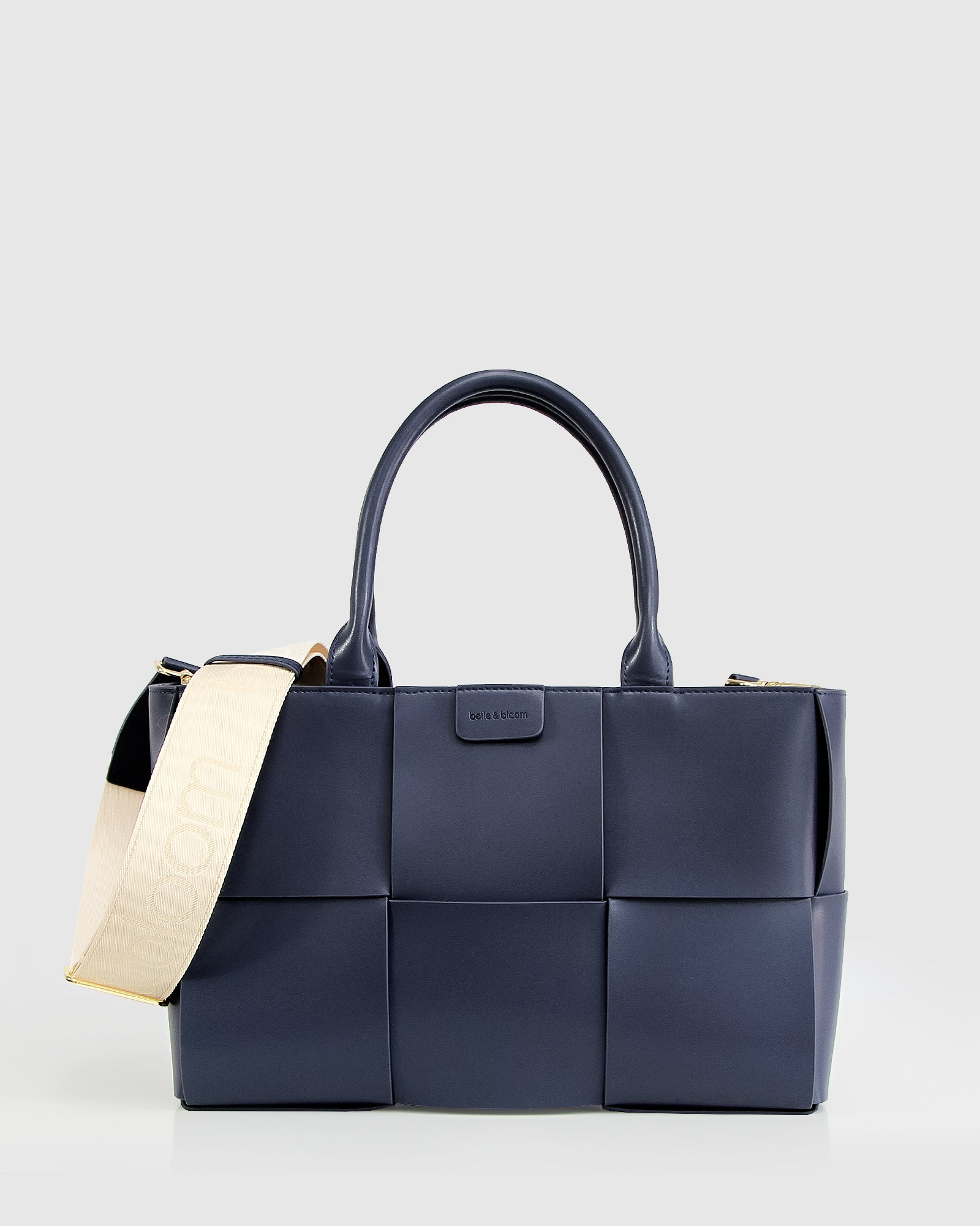 Long Way Home Woven Tote Navy Belle Bloom