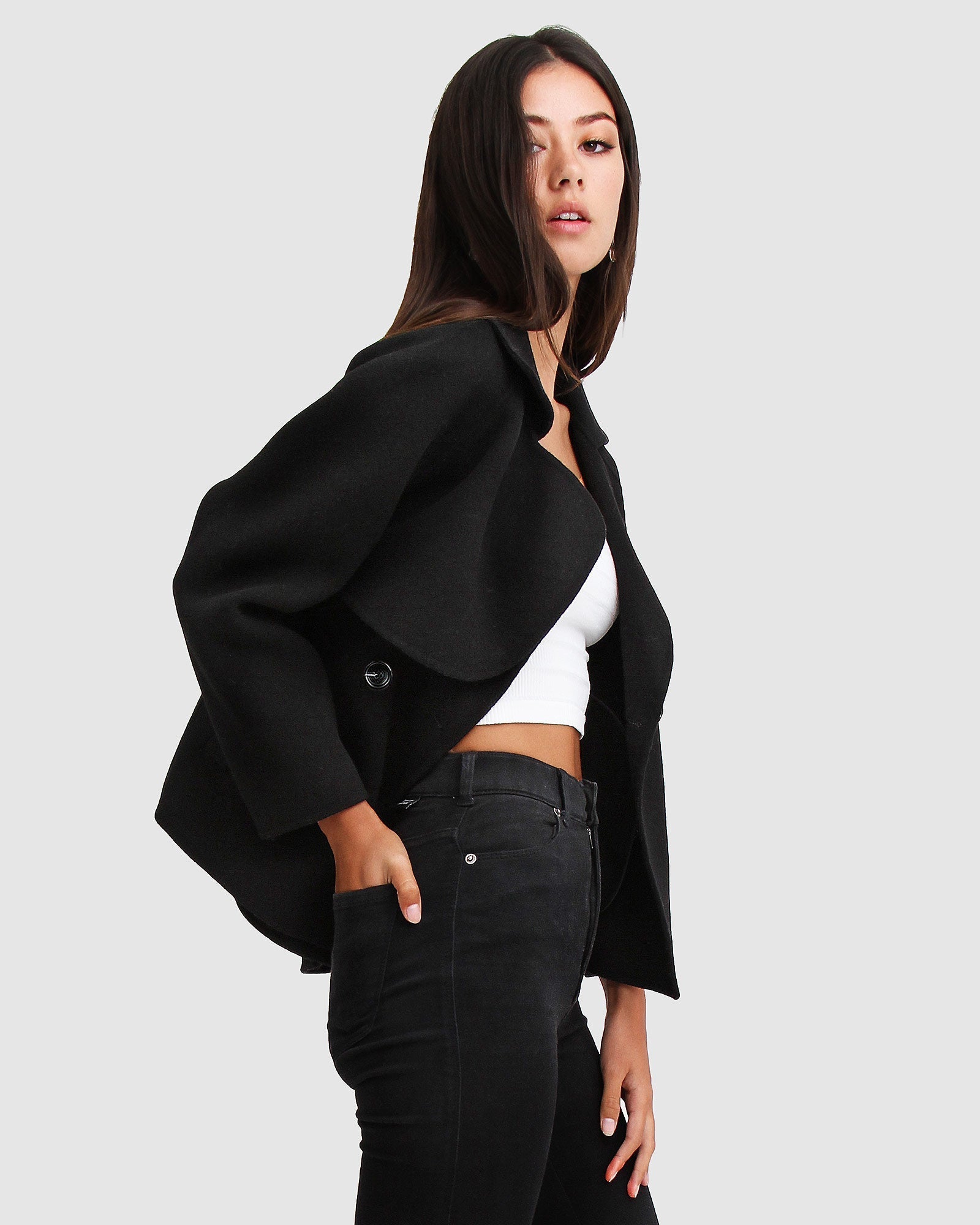 Collusion cropped tech on sale jacket