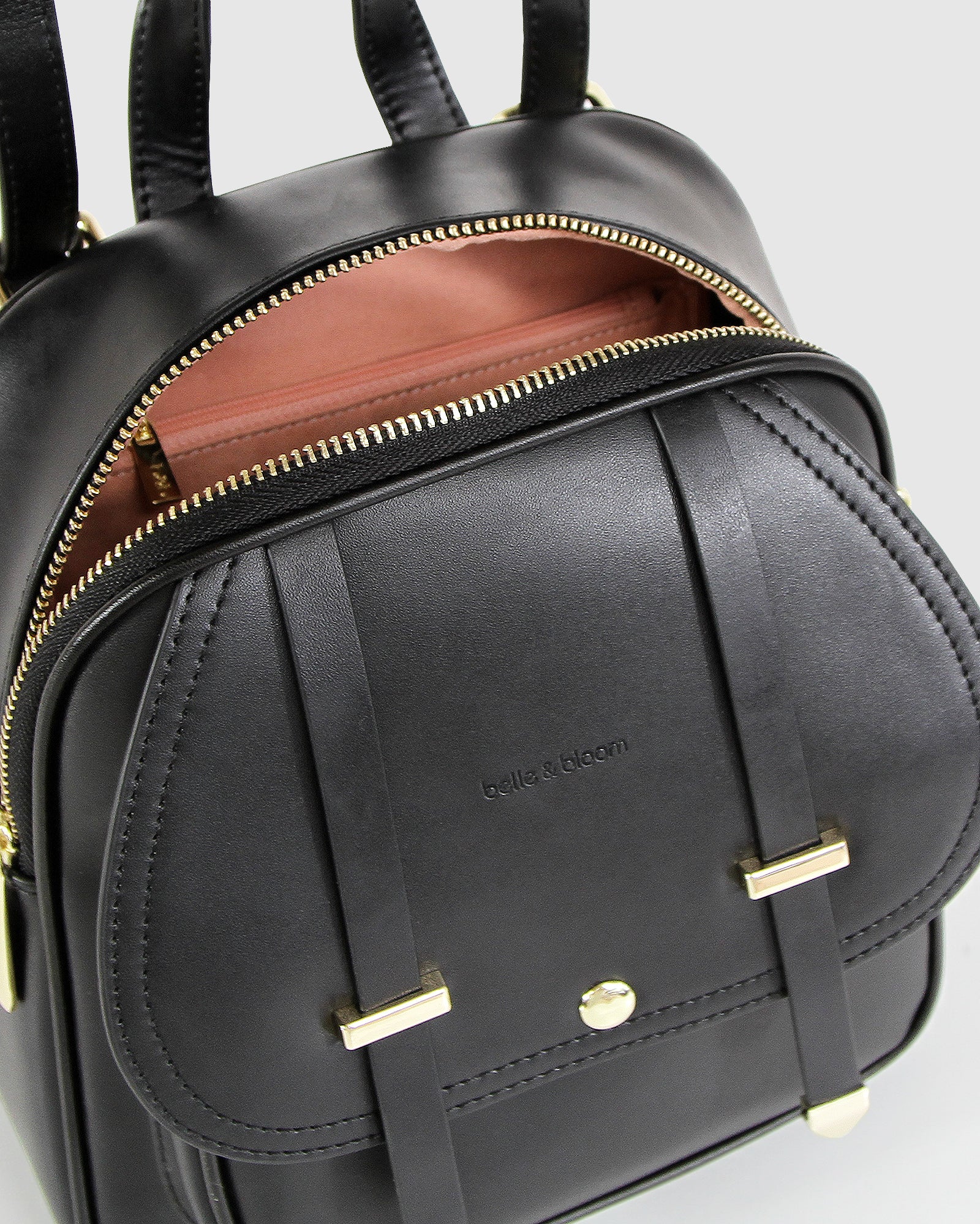 Camila Leather Backpack Black Belle Bloom