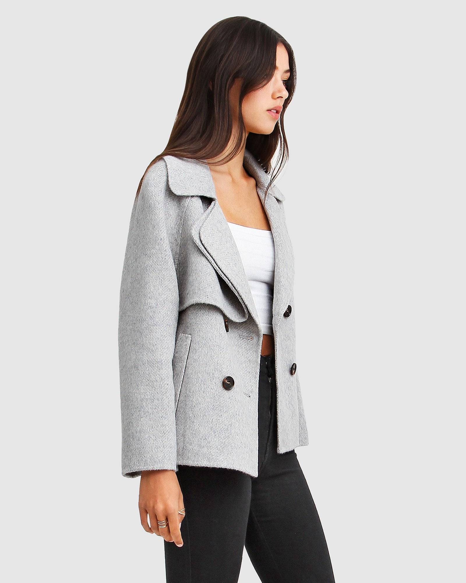 Gray on sale pea coat