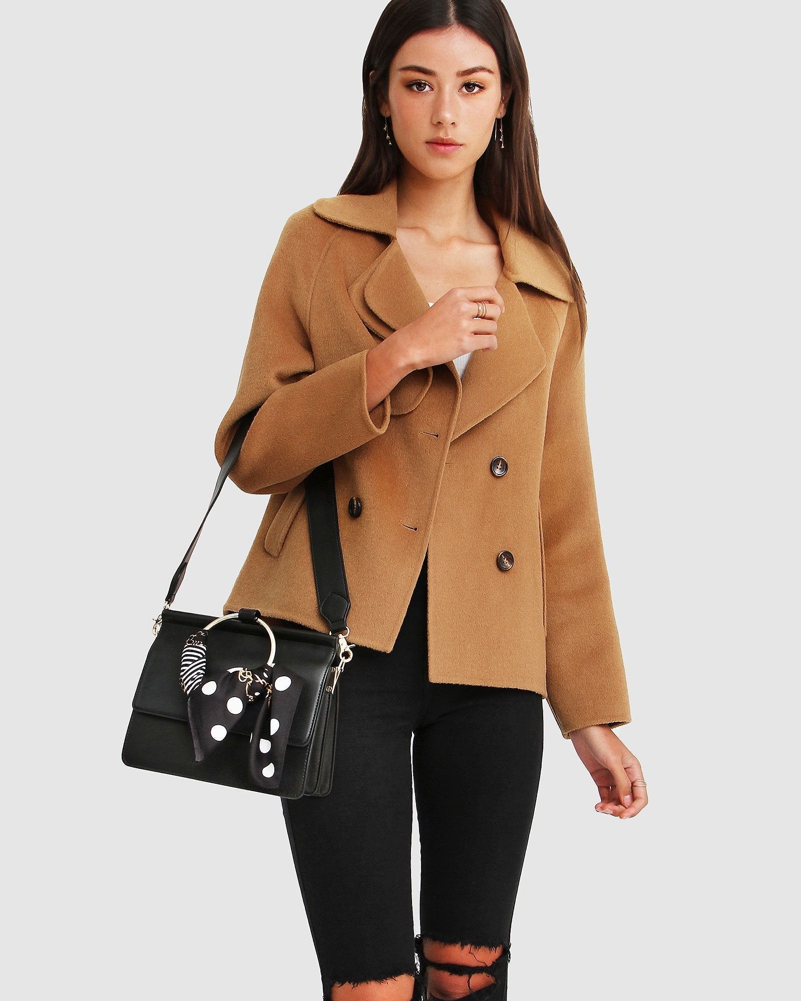 Camel hot sale color peacoat