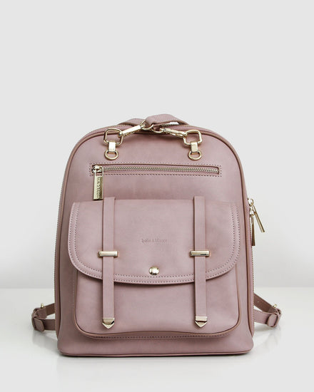 5th Ave Leather Backpack - Dusty Pink