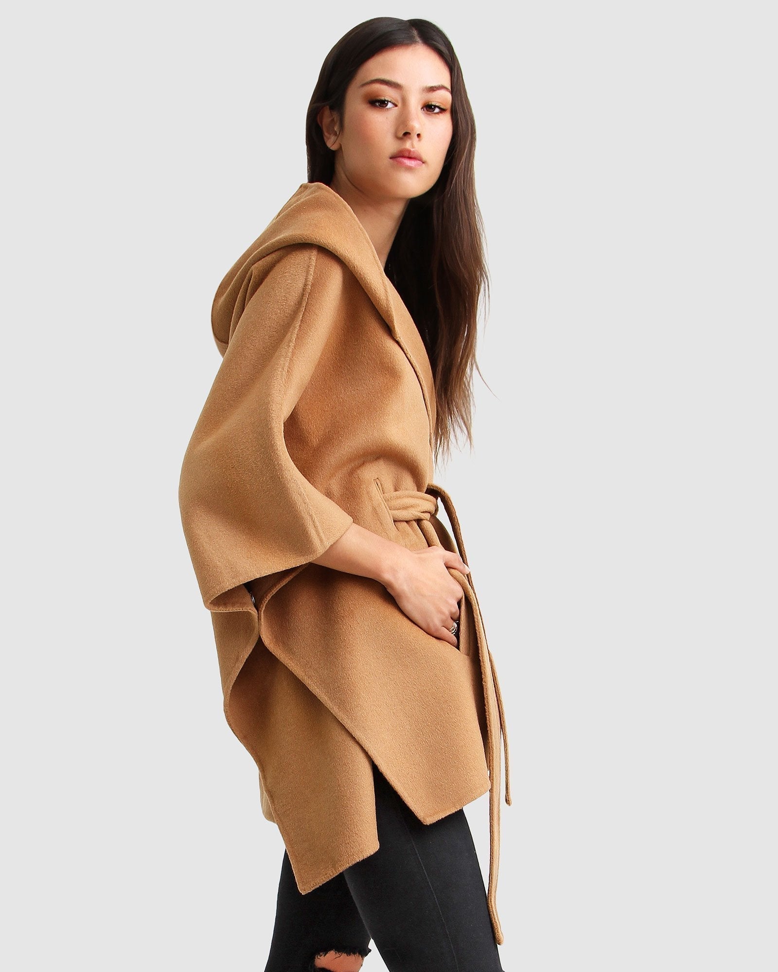 Camel sale cape blazer