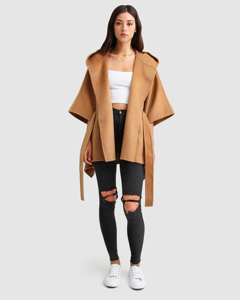 Camel cape sale blazer