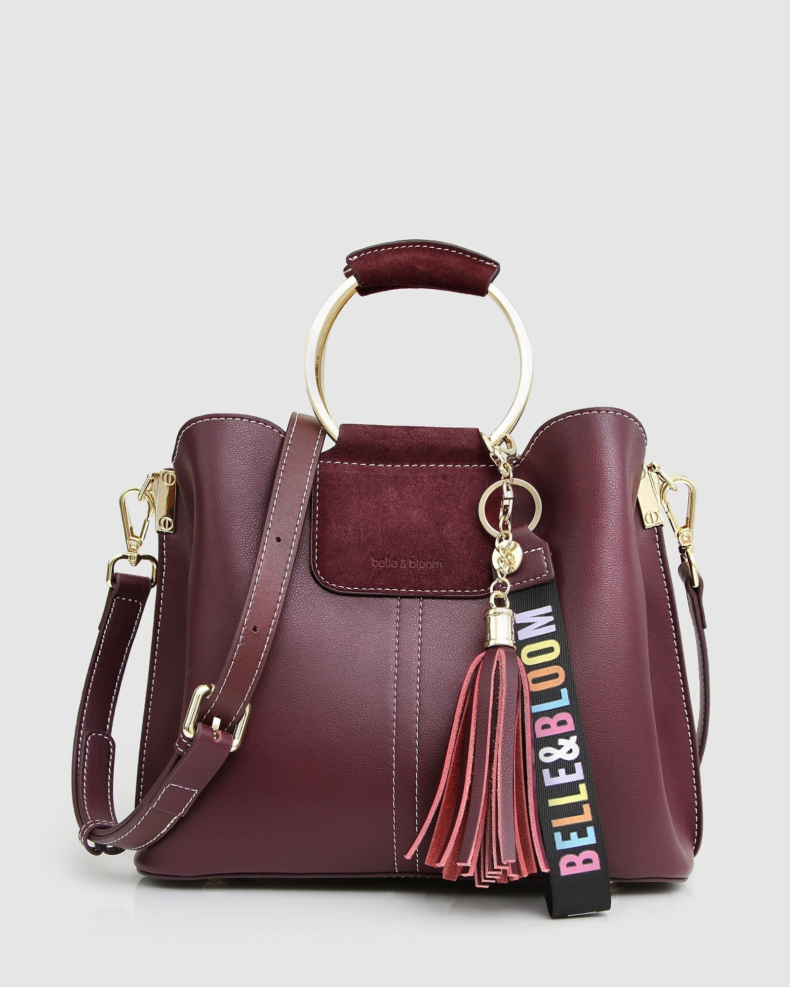 Twilight Leather Cross Body Bag Merlot